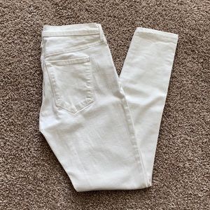Banana Republic skinny white jeans
